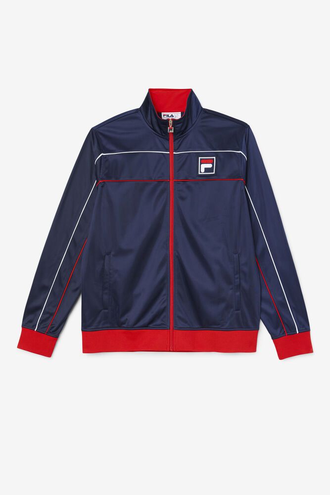 Fila Jacket Wayan Track Mens Navy - India NHM-432786